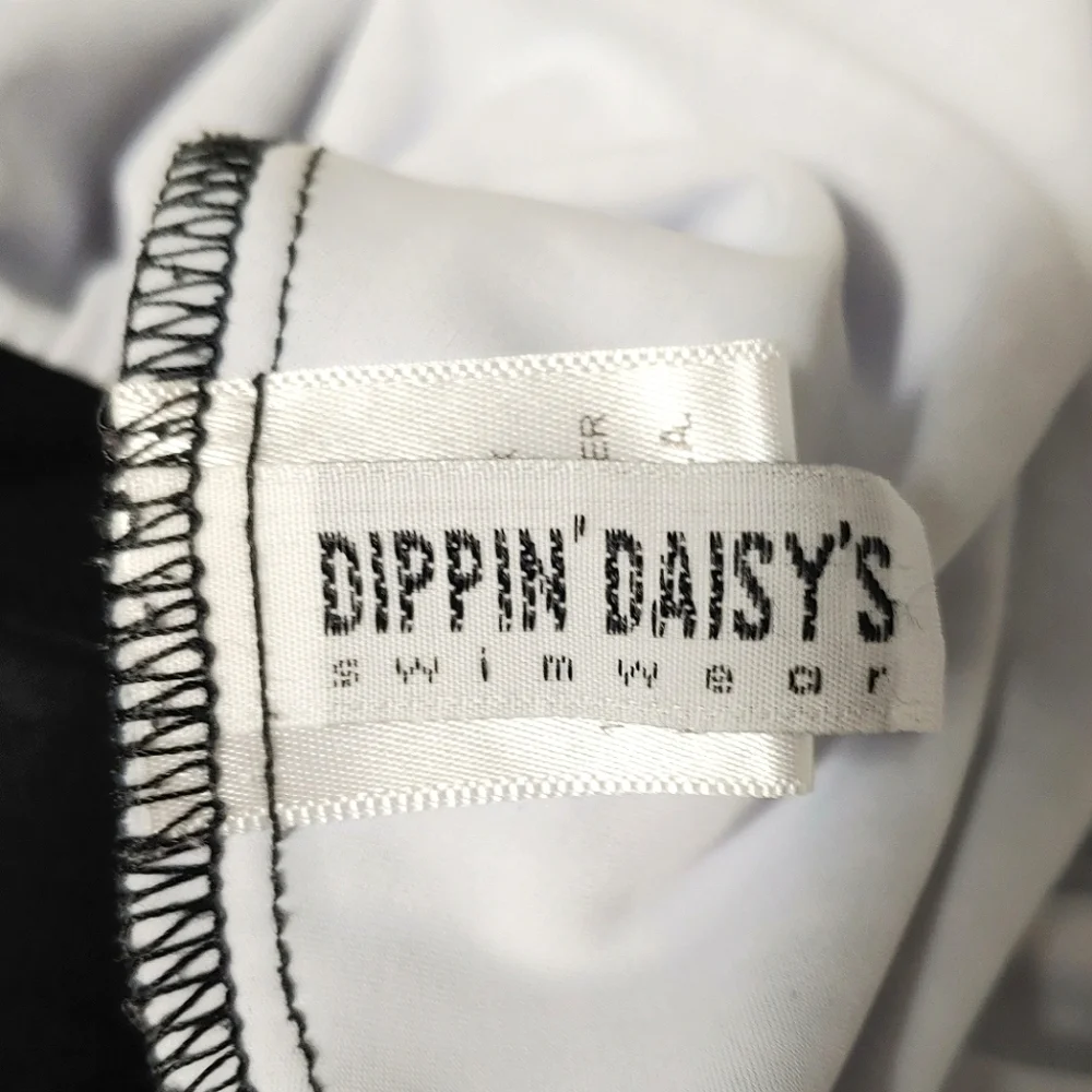 Dippin' Daisy 2 piece swim suit. Black/white, gingham, 22W